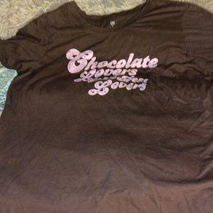 Victoria’s Secret medium brown chocolate lovers are the best lovers t shirt top